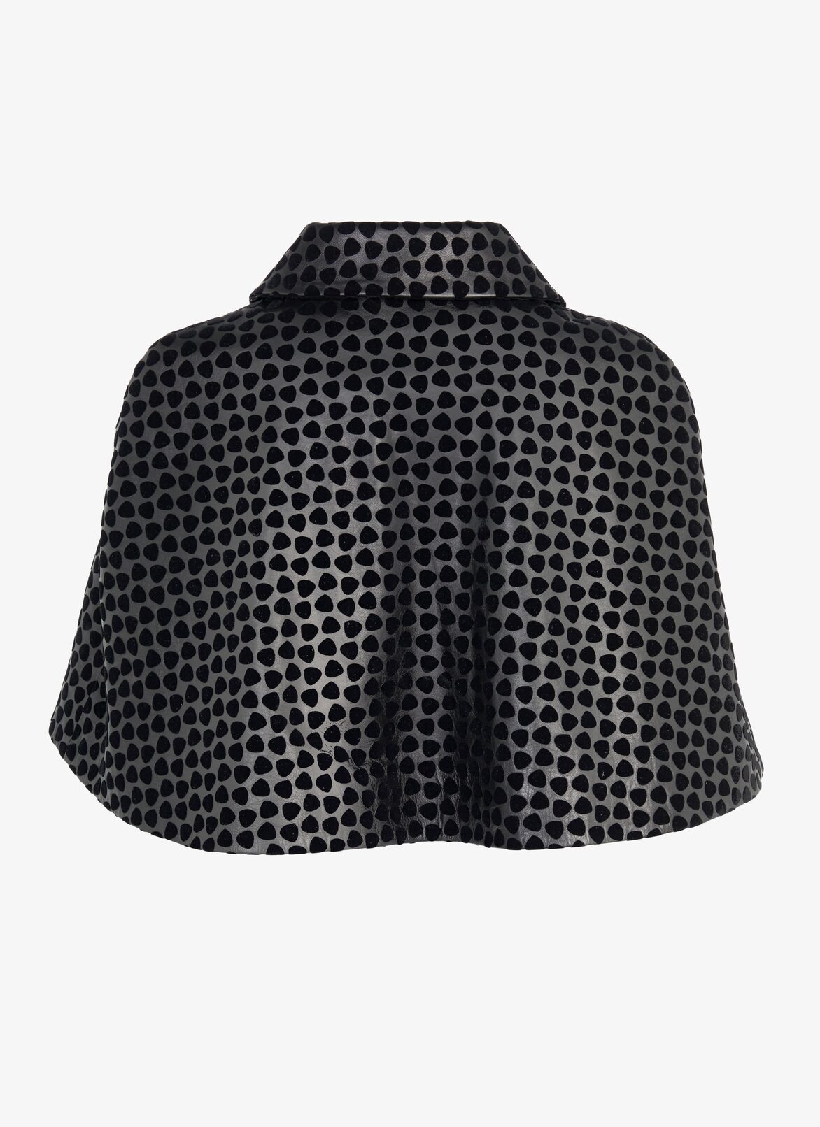 Cropped Lambskin Cape ALAÏA BLACK CROPPED LAMBSKIN CAPE